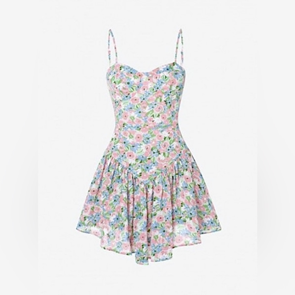 NWT Pink floral strap mini dress 🌷